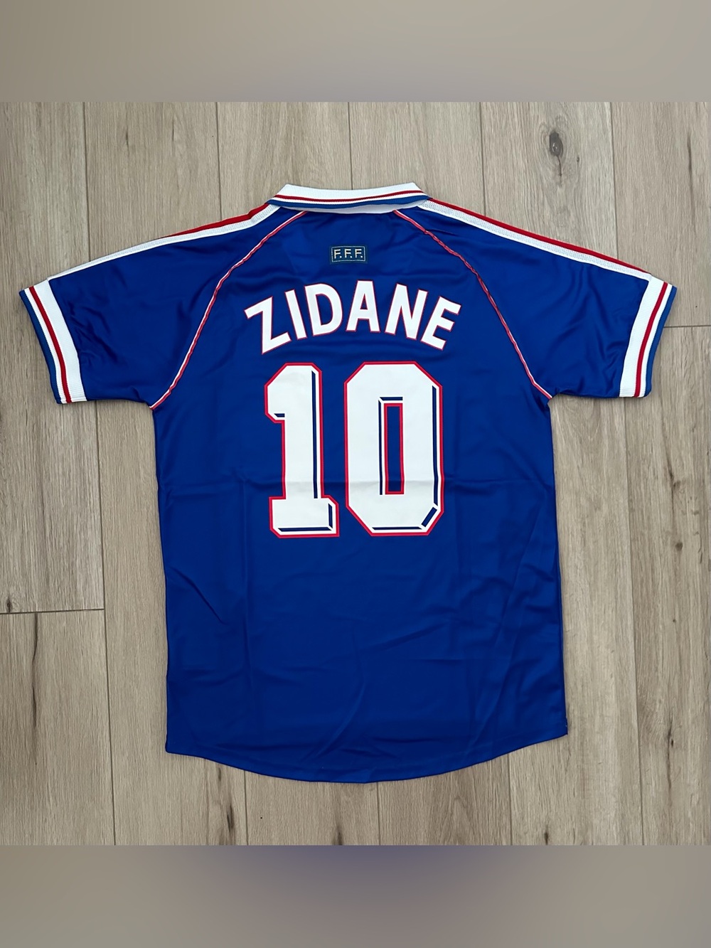 France Zinedine Zidane 1998 Final Blue Retro Soccer Jersey Regular Men Size - Picture 2 of 4